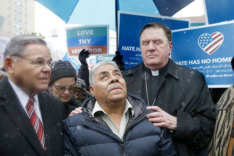 Clergy stand with grandpa fighting deportation
